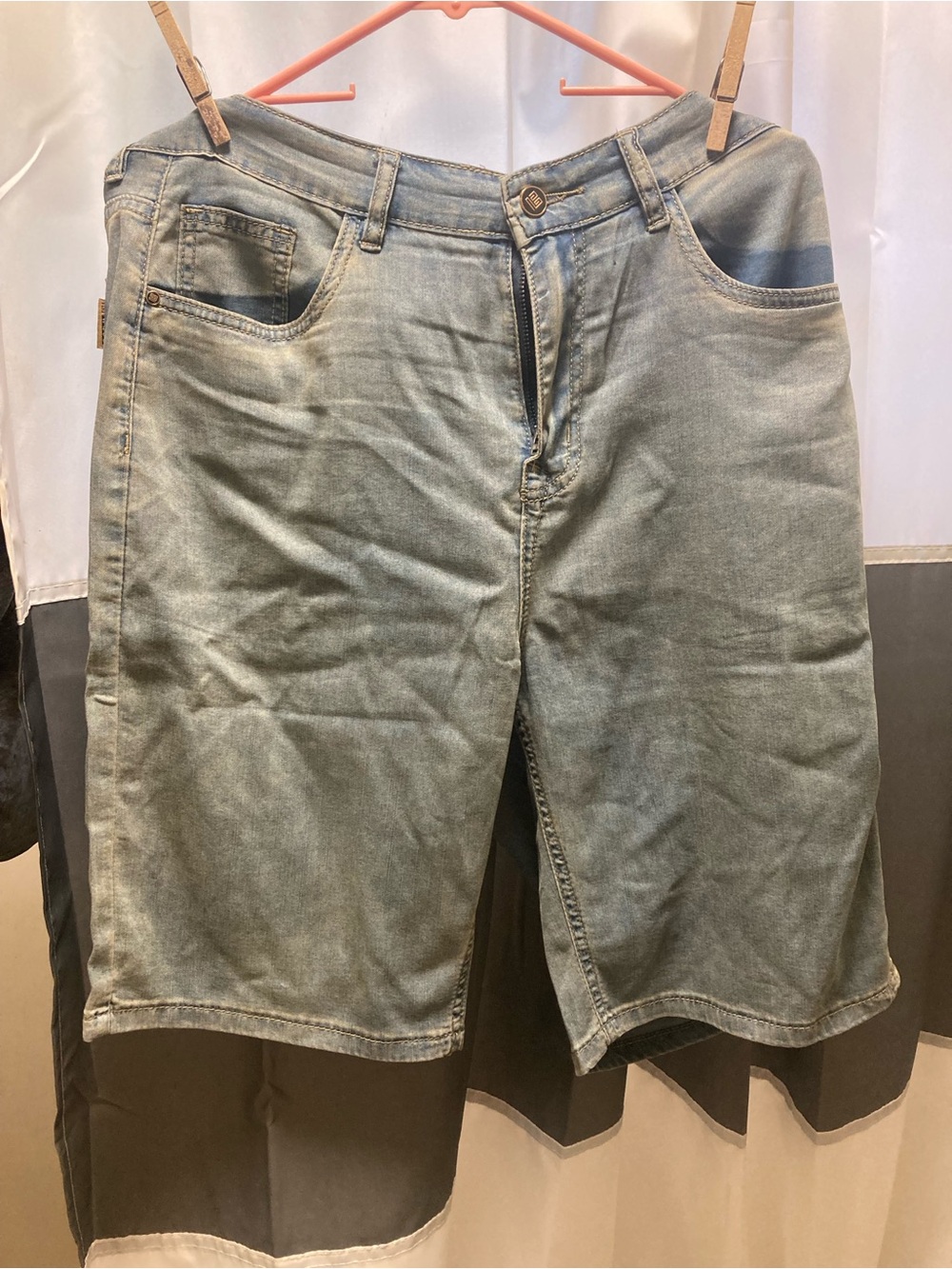 Men's Casual Denim Shorts - Light Blue
